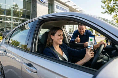 Meridian loan advisor reviewing documents with client
